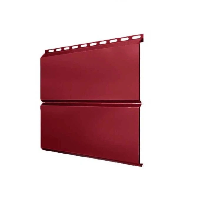 Металлический сайдинг Grand Line ЭкоБрус 0.45 мм PE с пленкой RAL 3003 рубиново-красный