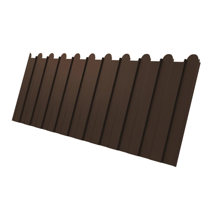 Профнастил фигурный C8 0.45 Полиэстер RAL 8017 Шоколад